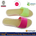 Double Color Pcu Injection Women Cheap Slipper